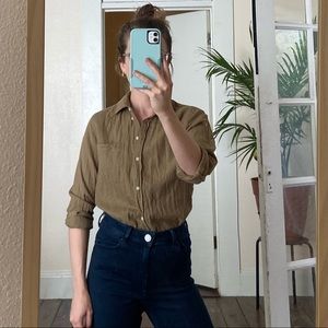 Everlane cotton button up blouse